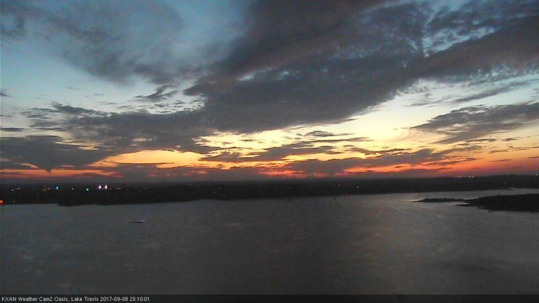Lake Travis webcam, September 8, 2017 7:20 PM CT