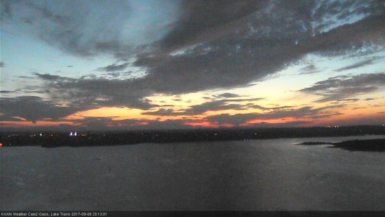 Lake Travis webcam, September 8, 2017 7:40 PM CT
