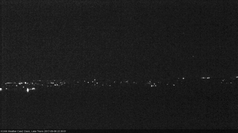 Lake Travis webcam, September 8, 2017 9:50 PM CT