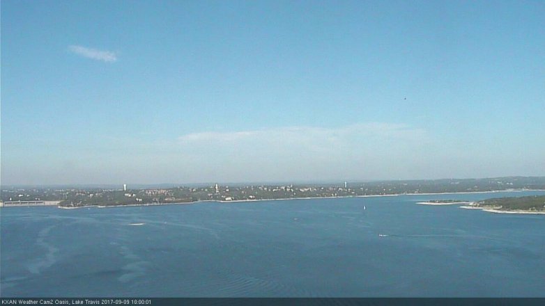 Lake Travis webcam, September 9, 2017 9:15 AM CT