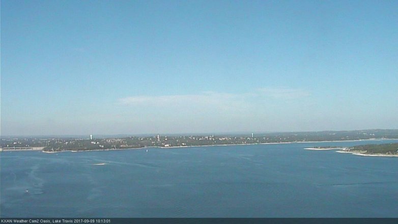 Lake Travis webcam, September 9, 2017 9:20 AM CT