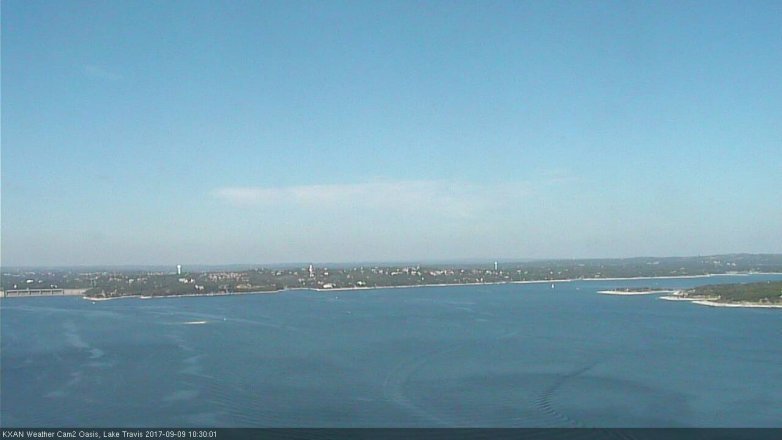 Lake Travis webcam, September 9, 2017 9:35 AM CT