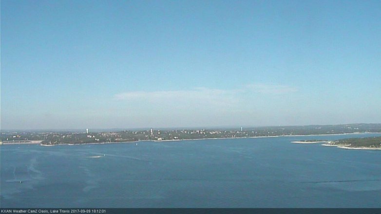 Lake Travis webcam, September 9, 2017 9:40 AM CT