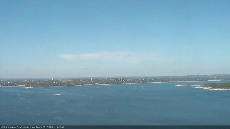 Lake Travis webcam, September 9, 2017 9:50 AM CT