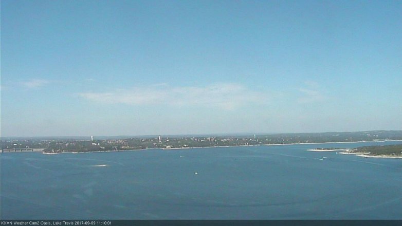 Lake Travis webcam, September 9, 2017 10:15 AM CT