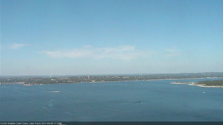 Lake Travis webcam, September 9, 2017 10:20 AM CT