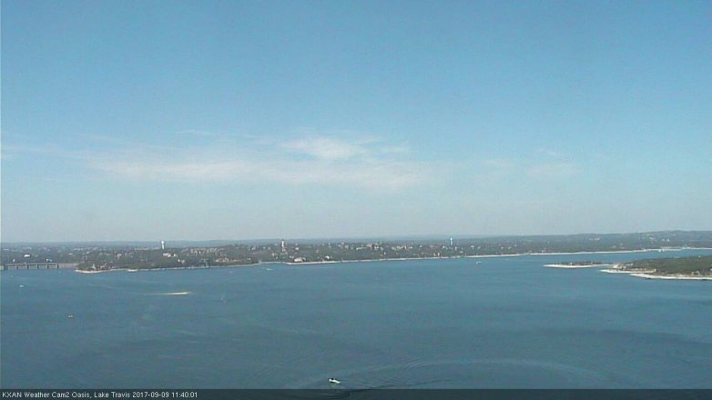 Lake Travis webcam, September 9, 2017 10:50 AM CT