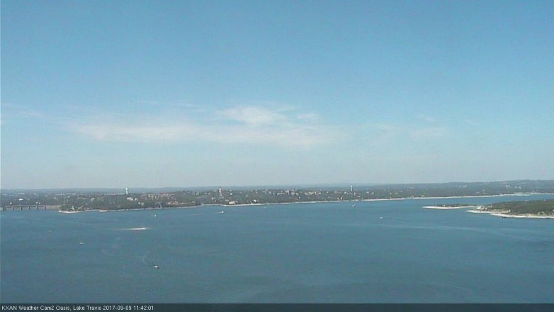 Lake Travis webcam, September 9, 2017 11:00 AM CT