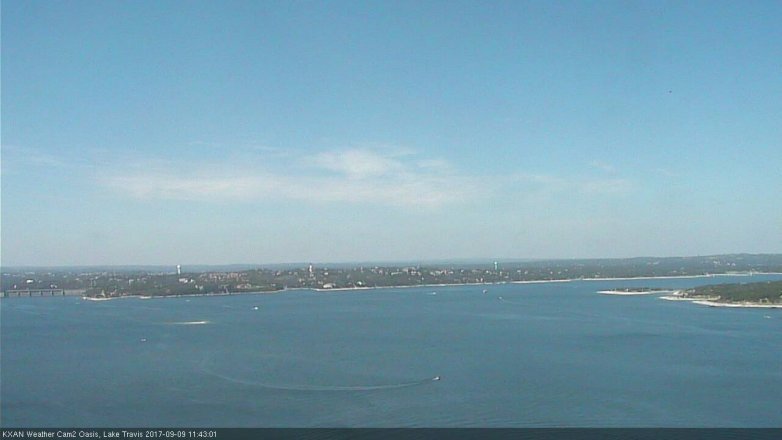 Lake Travis webcam, September 9, 2017 11:10 AM CT