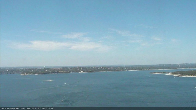 Lake Travis webcam, September 9, 2017 11:25 AM CT