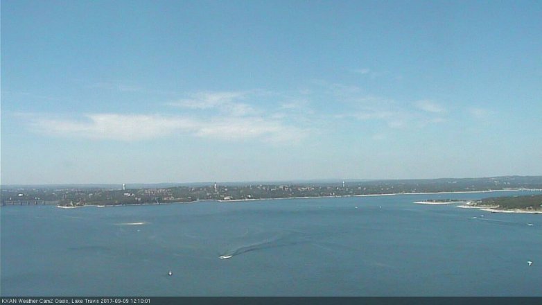 Lake Travis webcam, September 9, 2017 11:40 AM CT