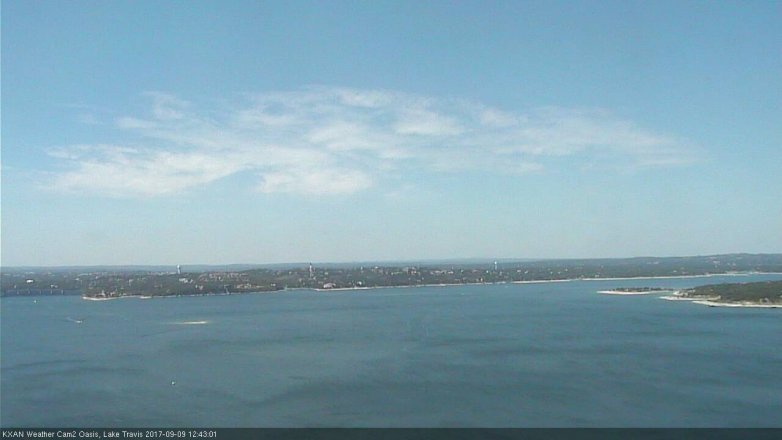 Lake Travis webcam, September 9, 2017 12:05 PM CT