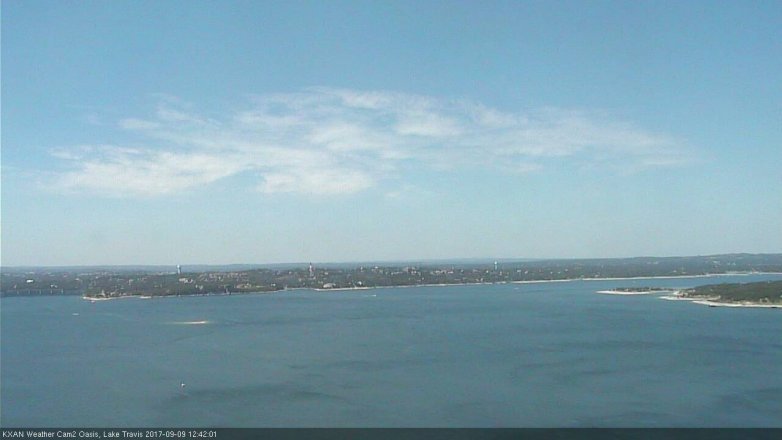Lake Travis webcam, September 9, 2017 12:10 PM CT