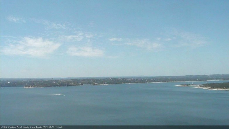 Lake Travis webcam, September 9, 2017 12:20 PM CT