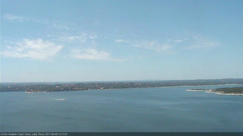 Lake Travis webcam, September 9, 2017 12:25 PM CT