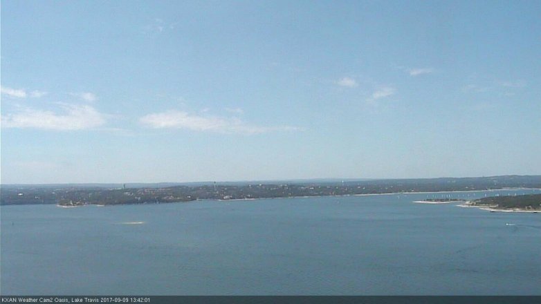 Lake Travis webcam, September 9, 2017 1:00 PM CT