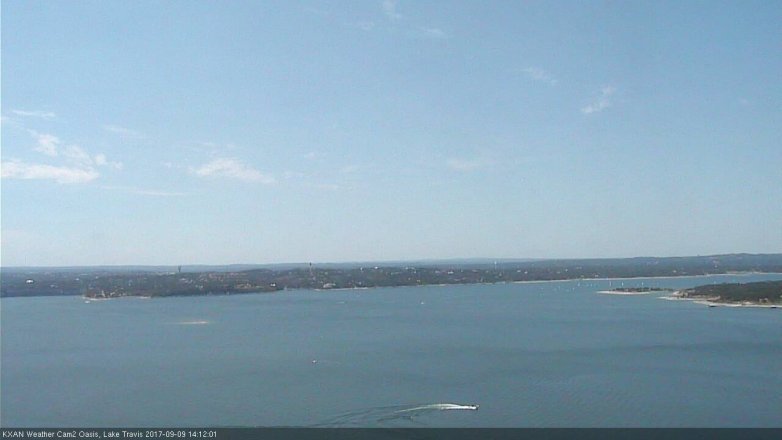 Lake Travis webcam, September 9, 2017 1:15 PM CT
