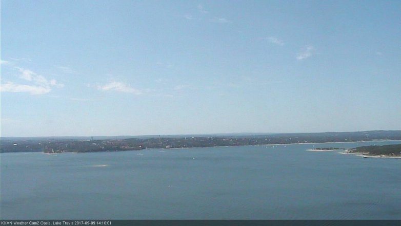 Lake Travis webcam, September 9, 2017 1:35 PM CT