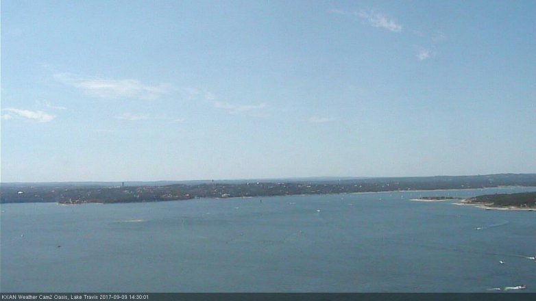 Lake Travis webcam, September 9, 2017 1:50 PM CT