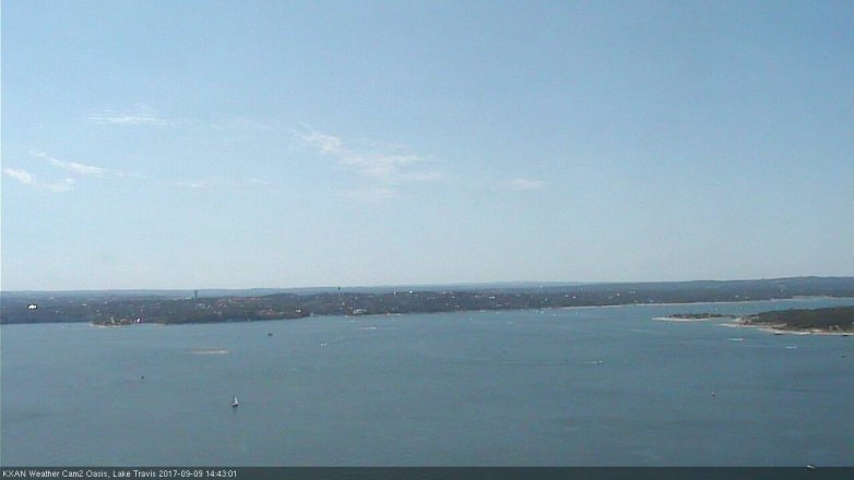 Lake Travis webcam, September 9, 2017 2:15 PM CT