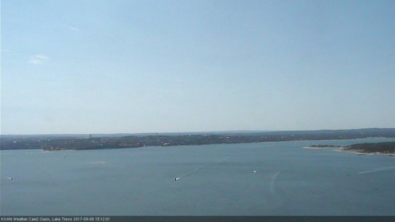 Lake Travis webcam, September 9, 2017 2:35 PM CT