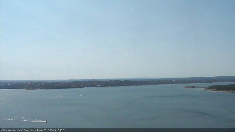 Lake Travis webcam, September 9, 2017 2:55 PM CT