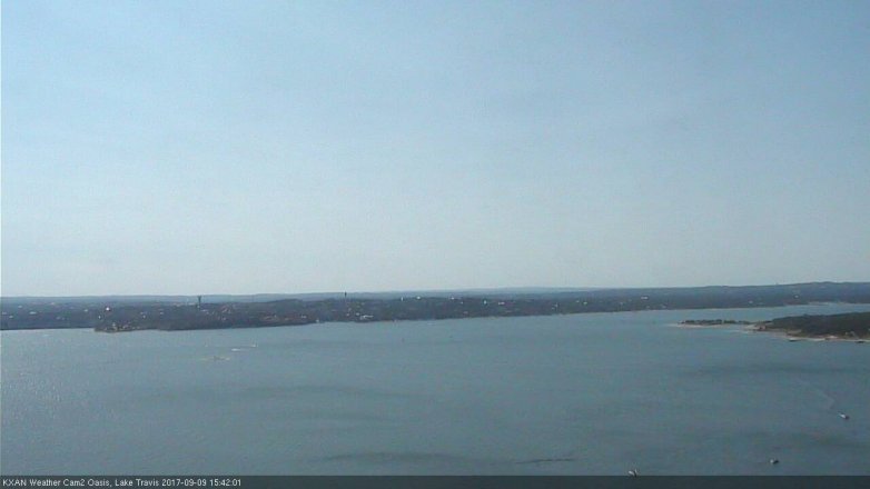 Lake Travis webcam, September 9, 2017 3:10 PM CT