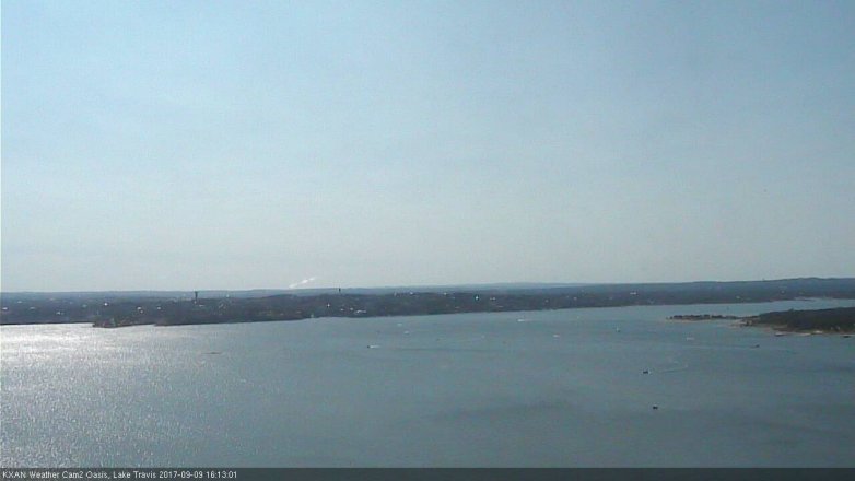Lake Travis webcam, September 9, 2017 3:25 PM CT