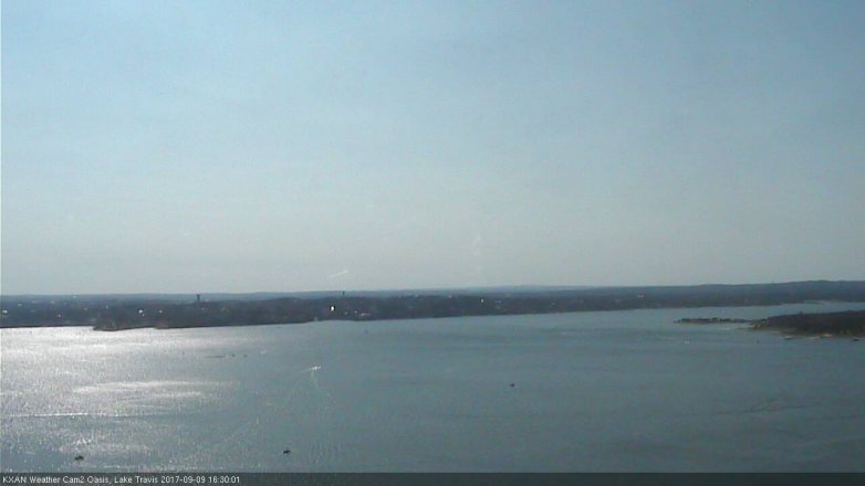 Lake Travis webcam, September 9, 2017 4:00 PM CT
