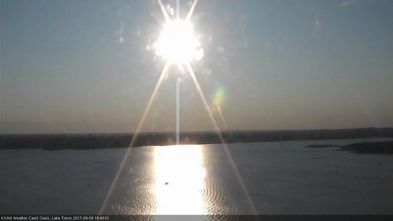 Lake Travis webcam, September 9, 2017 5:55 PM CT