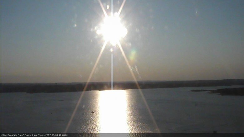 Lake Travis webcam, September 9, 2017 6:05 PM CT