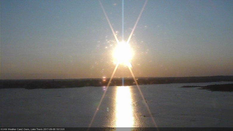 Lake Travis webcam, September 9, 2017 6:20 PM CT
