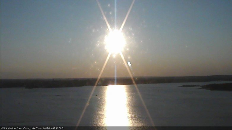 Lake Travis webcam, September 9, 2017 6:25 PM CT