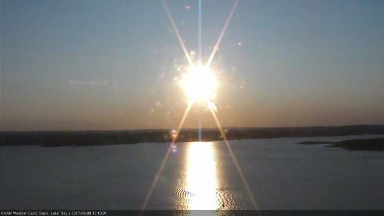 Lake Travis webcam, September 9, 2017 6:30 PM CT