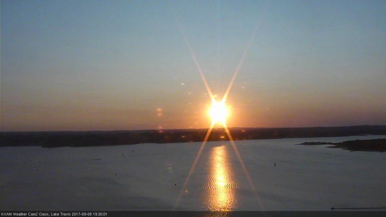 Lake Travis webcam, September 9, 2017 6:35 PM CT