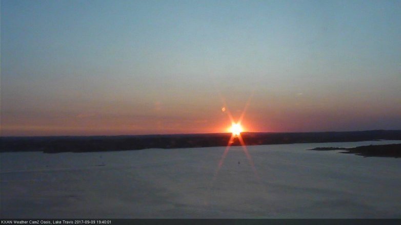 Lake Travis webcam, September 9, 2017 7:00 PM CT