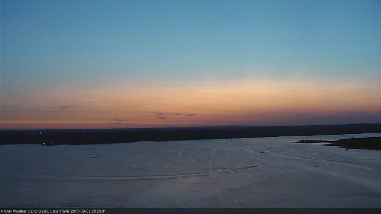 Lake Travis webcam, September 9, 2017 7:15 PM CT