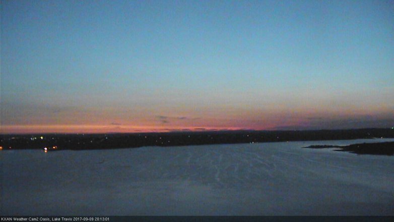 Lake Travis webcam, September 9, 2017 7:35 PM CT