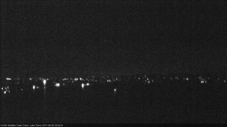 Lake Travis webcam, September 9, 2017 8:05 PM CT