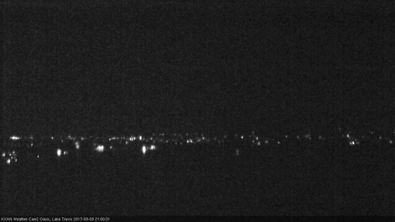 Lake Travis webcam, September 9, 2017 8:30 PM CT