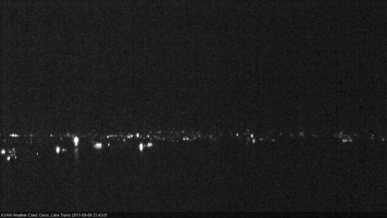 Lake Travis webcam, September 9, 2017 9:15 PM CT