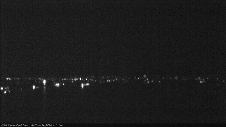 Lake Travis webcam, September 9, 2017 9:30 PM CT