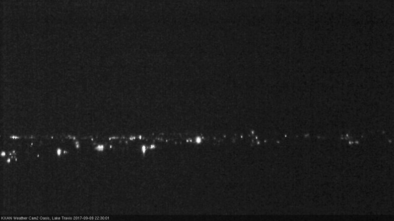 Lake Travis webcam, September 9, 2017 10:00 PM CT