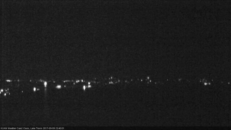 Lake Travis webcam, September 9, 2017 11:10 PM CT