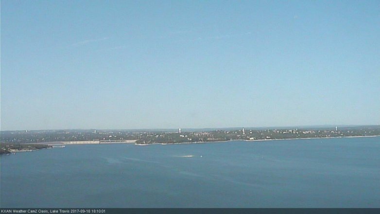 Lake Travis webcam, September 10, 2017 9:20 AM CT