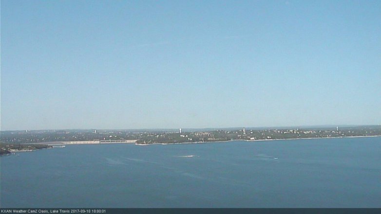 Lake Travis webcam, September 10, 2017 9:25 AM CT