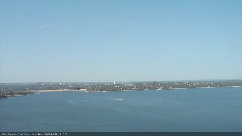 Lake Travis webcam, September 10, 2017 9:30 AM CT