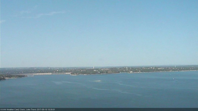 Lake Travis webcam, September 10, 2017 9:40 AM CT