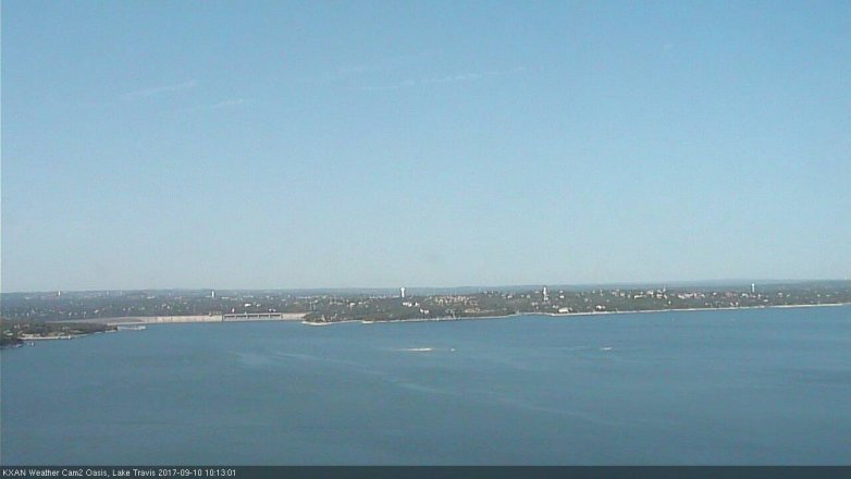 Lake Travis webcam, September 10, 2017 9:45 AM CT