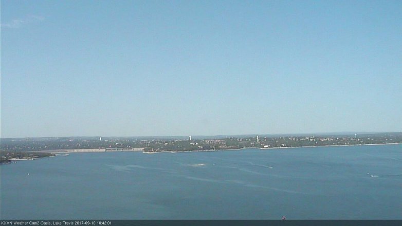 Lake Travis webcam, September 10, 2017 9:50 AM CT